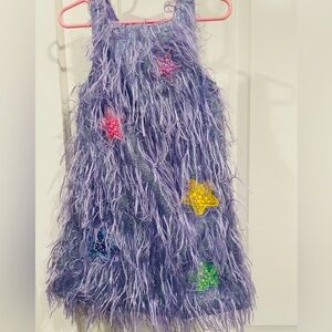Purple Furry Kids Costume Dress